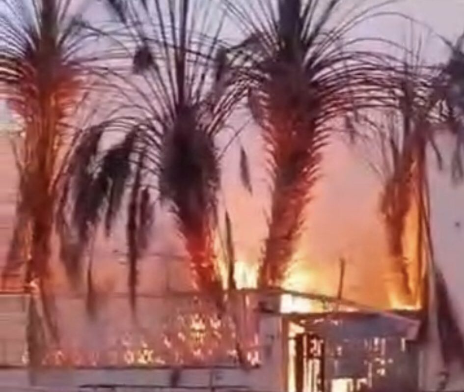 A synagogue was burned in Sfax in a suspected arson attack